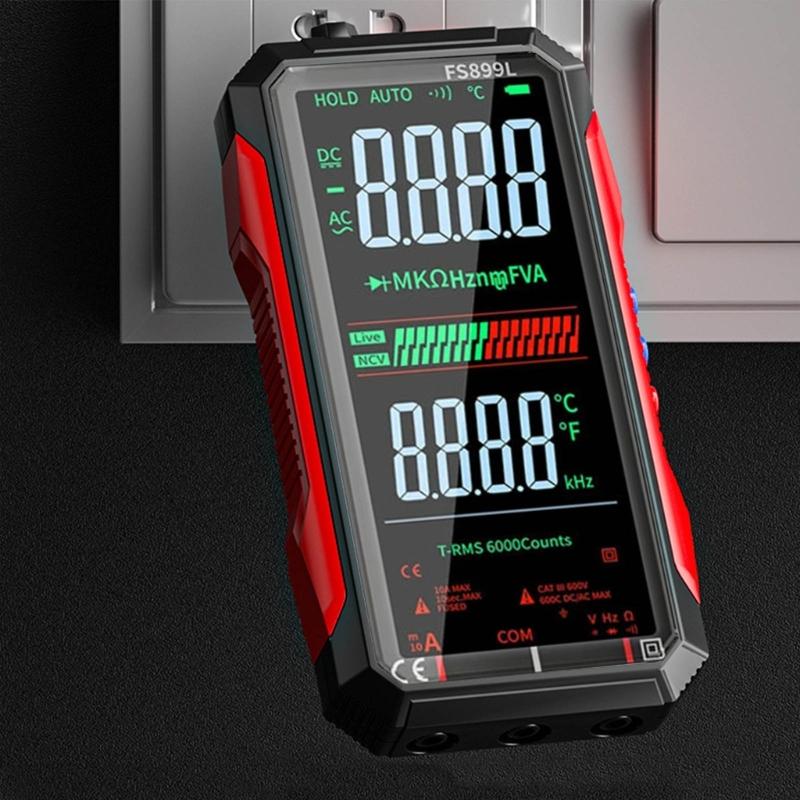 High Resolution Color Screen Digital Multimeter Auto Ranging For Electricians Industrial Use Electric Current Resistance Frequency Testing