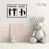 Funny Stick Figure Tin Sign 8x12 Inch Rustic Metal Wall Art Vintage Home Office Decor