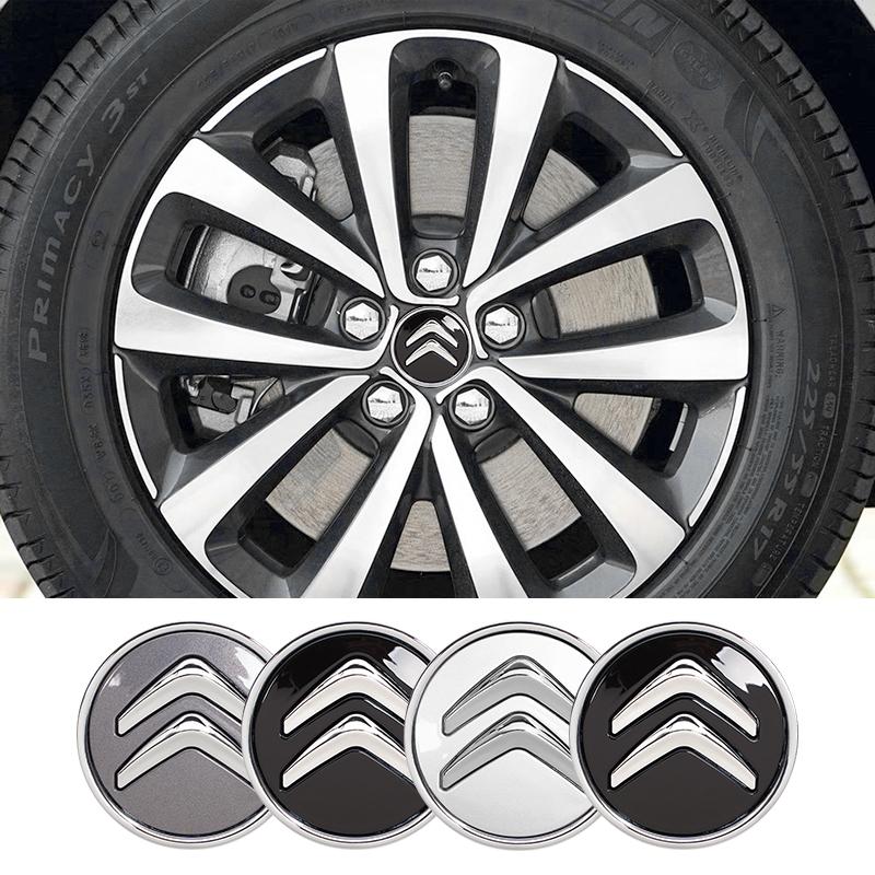 4Pcs 60mm Car Wheel Hub Center Cover Cap For Citroen C5X e-C4 X e-C3 C4 C3 C5 Berlingo C-Elysee C-Crosser C1 C6 C2 AIRCROSS