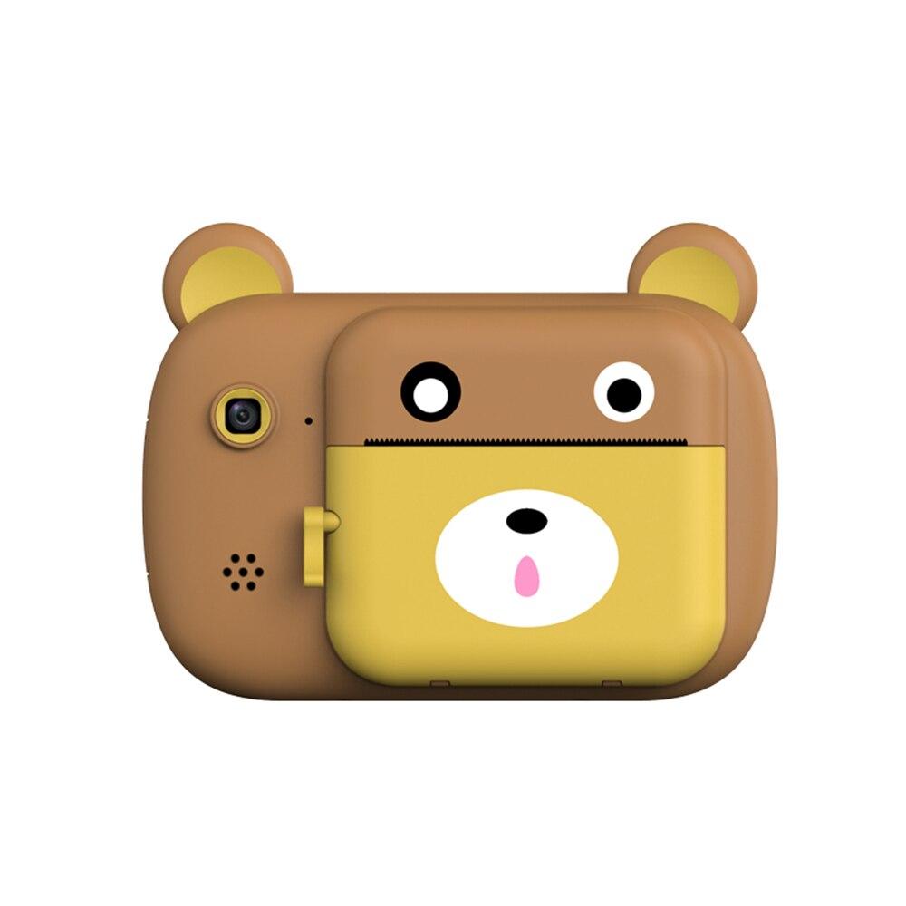 

2,4-дюймовая камера мгновенной печати, HD-камера 1080P с термофотобумагой, детская игрушка, цифровая камера, детский подарок на Рождество и день рождения коричневый