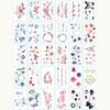 30Pcs Waterproof Temporary Tattoo Stickers Disposable 3D Color Butterfly Rose Flower Feather Fake Tattoo For Women Girl Body Art