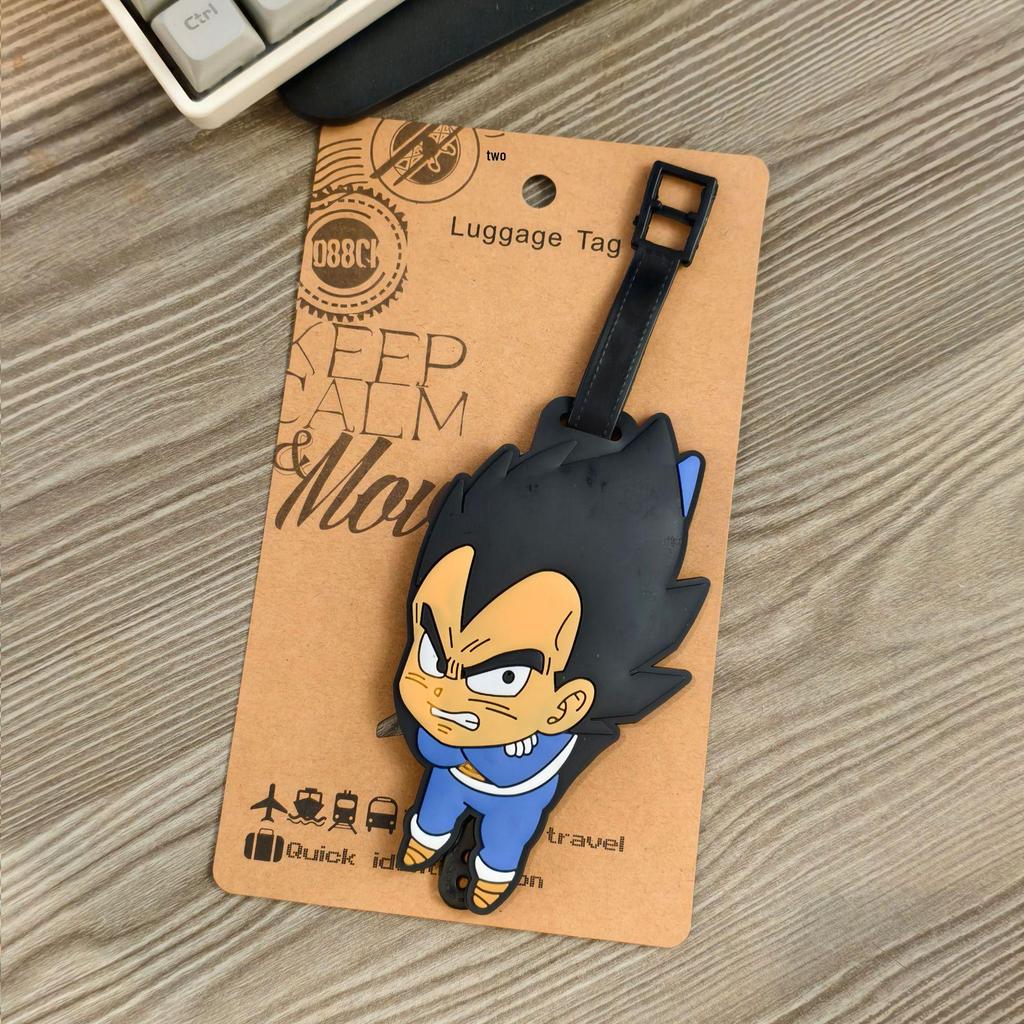 Anime Cartoon Cute Dragon Ball Goku Buu Vegeta Luggage Tag Suitcase Label