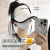 Ice silk duckbill cap for women with an enlarged brim, open-top sun hat for outings and running, sun protection and UV protection, breathable and