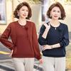 2026 Stylish Spring & Autumn Long-Sleeve Top for Middle-Aged & Elderly Women