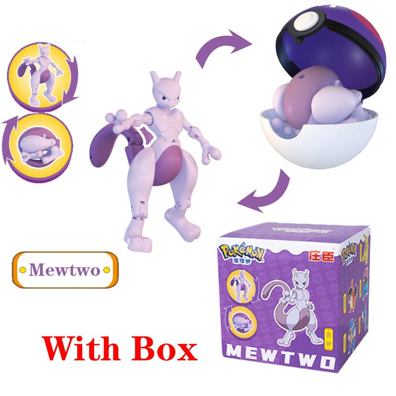 New Pok é mon Pok é Ball Transformation Ball Pikachu Charmander Eevee PVC Model Parent Child Interactive Toy Birthday Gift toys
