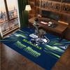 Tappeto in Cristallo Vellutato Personalizzato Seattle Seahawks, Tappeto Morbido Antiscivolo con Testo Nome Personalizzato per Soggiorno Camera da Letto