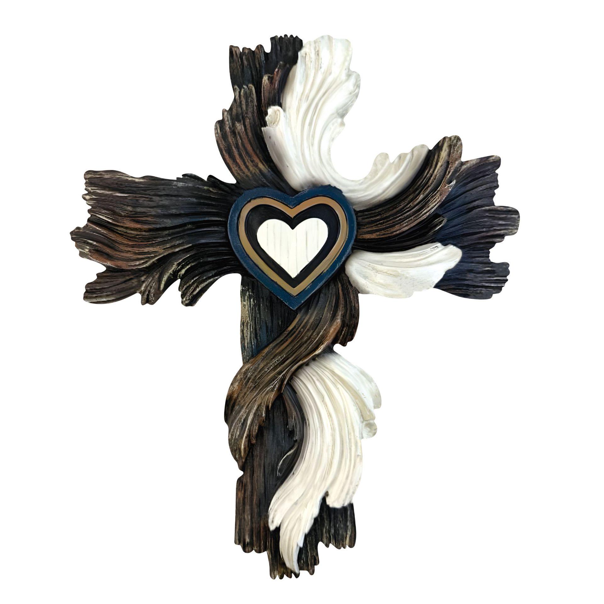 Heart-Shaped Gothic Wood Wall Hanging Decoration