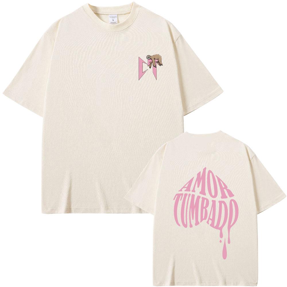 

Певец Натанаэль Кано Амор Тумбадо Розовая футболка с принтом ленивца CT для мужчин и женщин в стиле хип-хоп, свободная уличная мужская модная повседневная футболка XXXXL