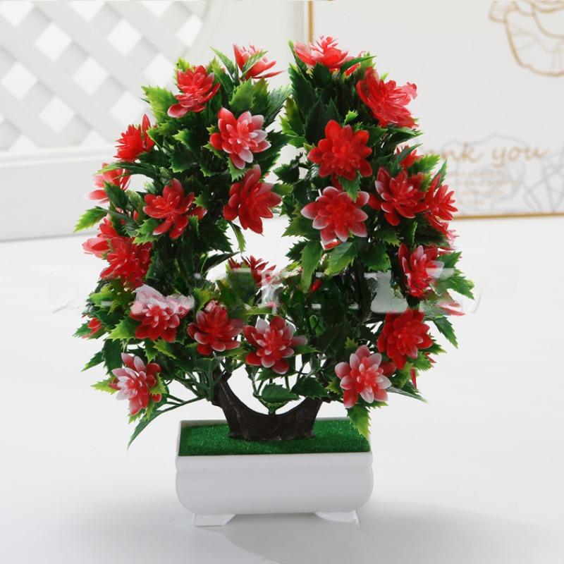 Flower, Small Tree Money TreePlastic FlowerArtificial Plant Set Floral Decoration Artificial Potted Plant Ornaments