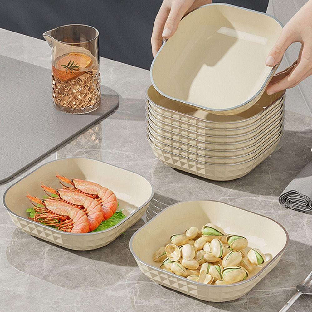 Plastic Fruit Plate White Spitting Bone Dish Household Sauce Dish  Dinning Table