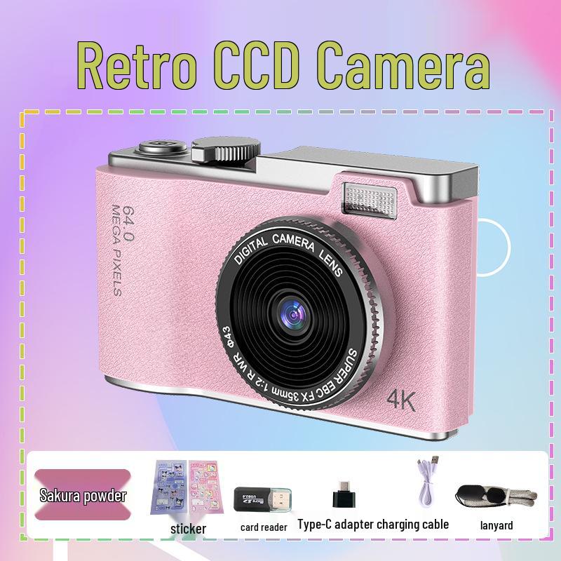 High-Definition Dual-Lens CCD Camera: Portable Digital Camcorder for Student Parties & Selfies