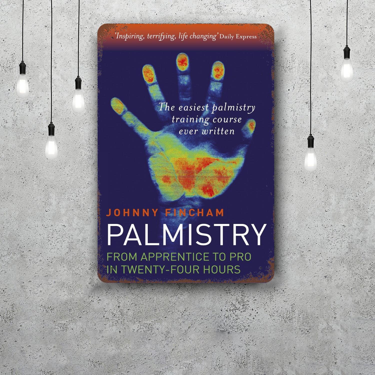 

palmistry Classic Poster Rusty Metal Plaque Retro Decorative Plate Bar Man Cave Garage Club Metal Sign Wall Decoration 20x30cm（7.8x11.8inch）