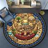 Alfombra Redonda de Cristal Prehistórico Debajo de Sillas de Oficina Dormitorio Sala de Estar Decoración del Hogar