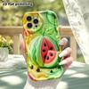 Phone case: 2D flat design, suitable for iPhone 18 17 16 15 14 13 Pro protective case, big watermelon ornament, perfect Christmas and Halloween holida