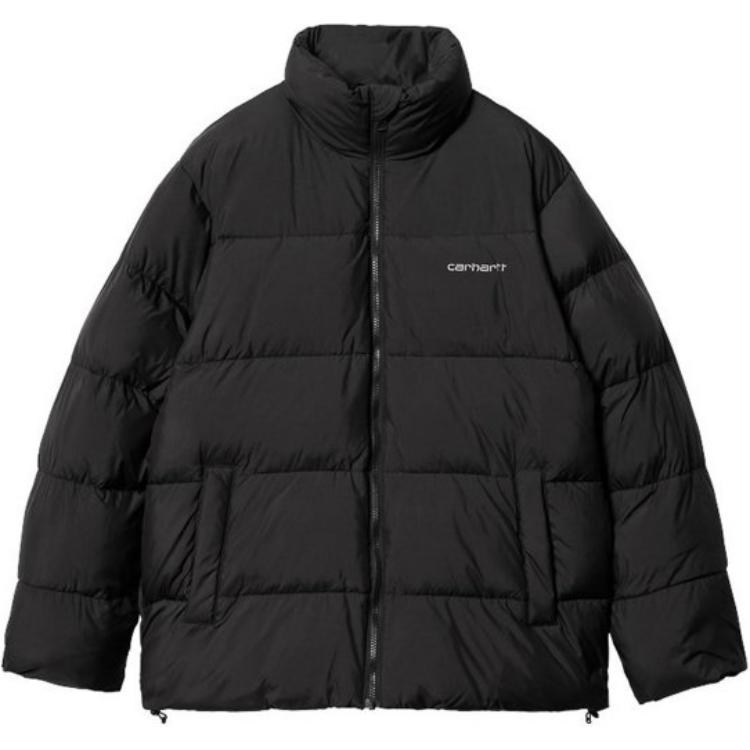 Carhartt WIP Solid Color Stand Collar Zip Long Sleeve Jacket Men Jackets Black I032262-1SJ-XX