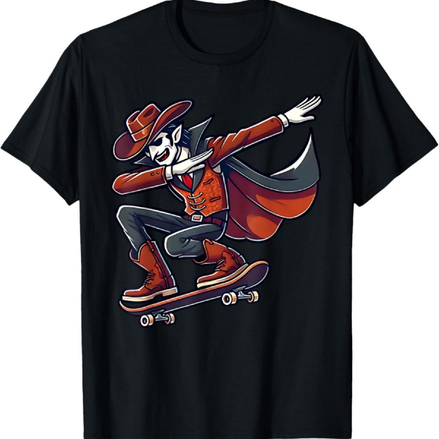 

Vampire Dracula Dabbing Cowboy Sketbord Halloween Costume T-Shirt XXXXXL