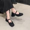 Fashion French Versatile Mary Jane Shoes Women's Spring 2025 New Coarse Heel Match Skirts Small Shoes Japanese Style Single Shoe