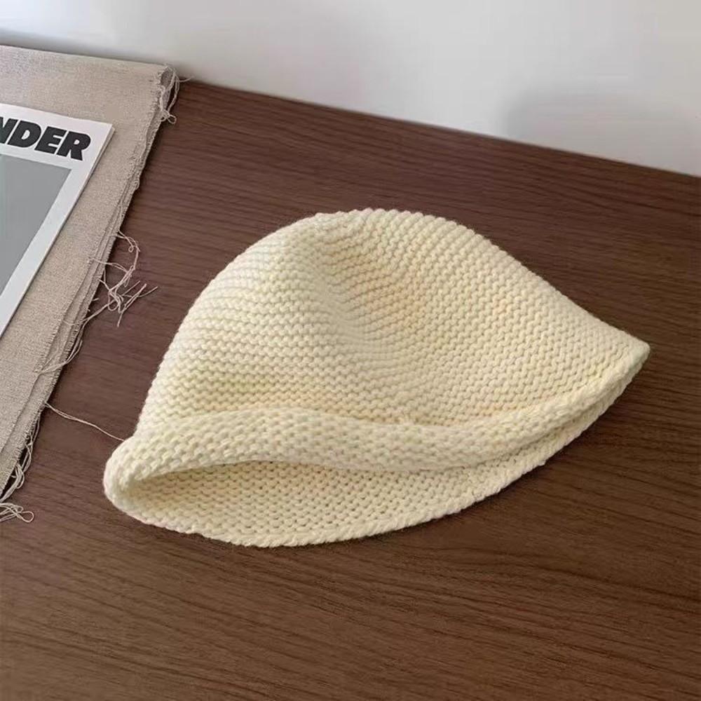 Coarse Knit Knit Fisherman Hat Ear-Protecting Winter Hat Fashion Basin Cap  Autumn and Winter