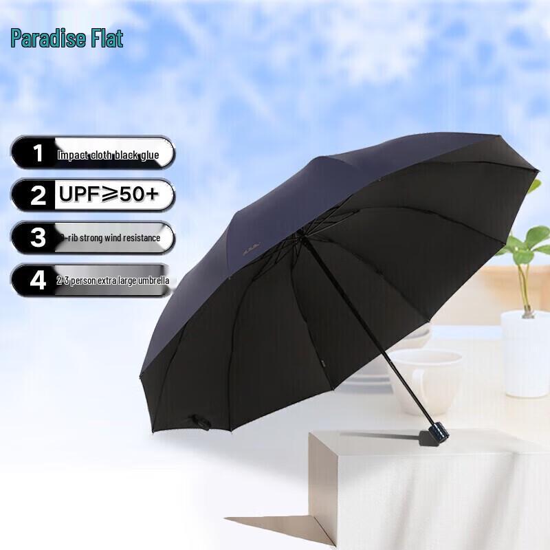 Heaven Triple-Fold Large UV Protection Sun/Rain Umbrella (2-Pack)
