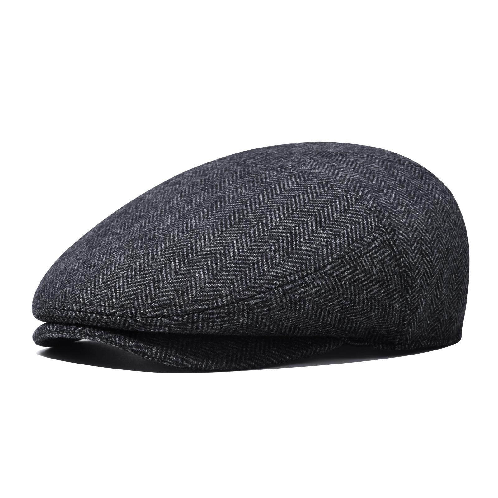 Jangoul Heren Wolmix Xl Xxl Ivy Newsboy Pet Klassieke Tweed Gatsby Cabbie Platte Pet 60cm grijs