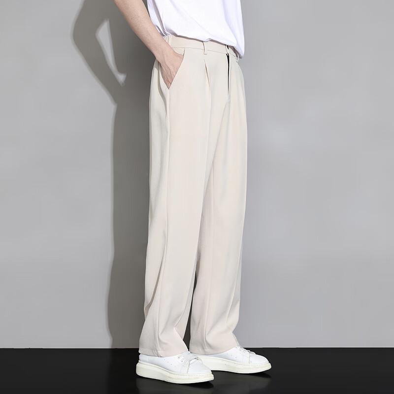 Men's Loose Fit Straight Leg Casual Trousers