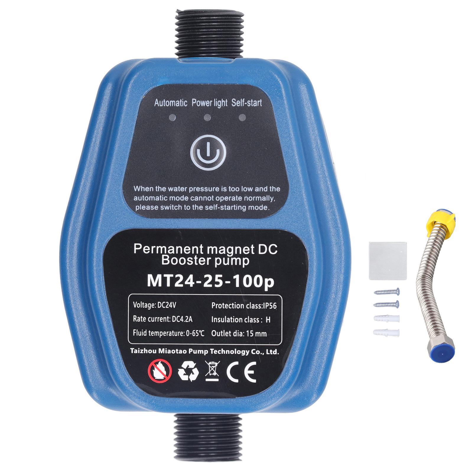 

Water Pressure Booster Pump 100W 24V 25L IP56 Intelligent Sensing Automatic Shower Booster Pump EU