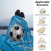 1pc Football Printing Lightweight Flannel Blanket, Comfortable and Warm Blanket, for Camping Sofa Bed and Couch Office, in All Seasons