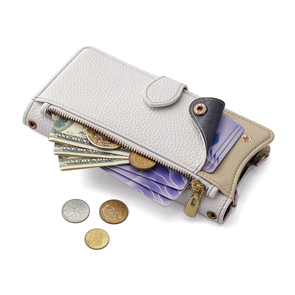 For Honor X6c 4G Leather Case Wallet Stand Cover Irregular Tail Style with Chain Strap