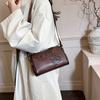 Vintage PU Leather Women Cylinder Crossbody Bag Butterfly Floral Embossed Shoulder Bag Wide Strap Retro Ladies Small Handbag for Daily Shopping