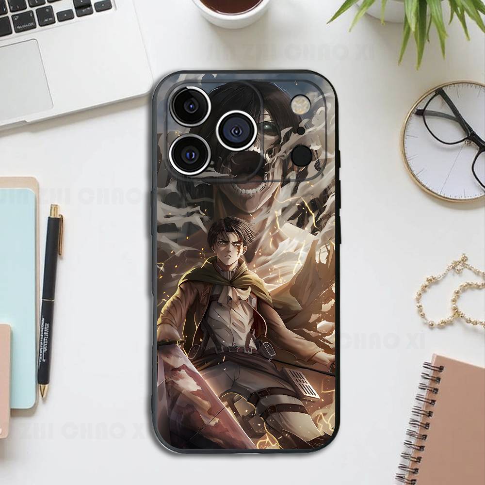 Eren M-Mikasa Armin Levi Silicone Soft Phone Case For IPhone17 16 15 14 13 12 11 Pro Max Plus X XR SE Cover
