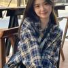 Xpqbb Pink Plaid Blouses for Women Korean Fashion Long Sleeve Check Shirt Ladies Autumn New Casual Loose Single-breasted Shirts