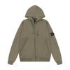 STONE Classic Solid Color Hooded Long-Sleeve Unisex Jacket with Badge – Trendy Island Style for Couples