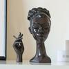 Grenzüberschreitend Neuer Schwarzer Damen Räucherbrenner Kreative Desktop-Dekoration Harz-Handwerk Afrikanische Skulptur