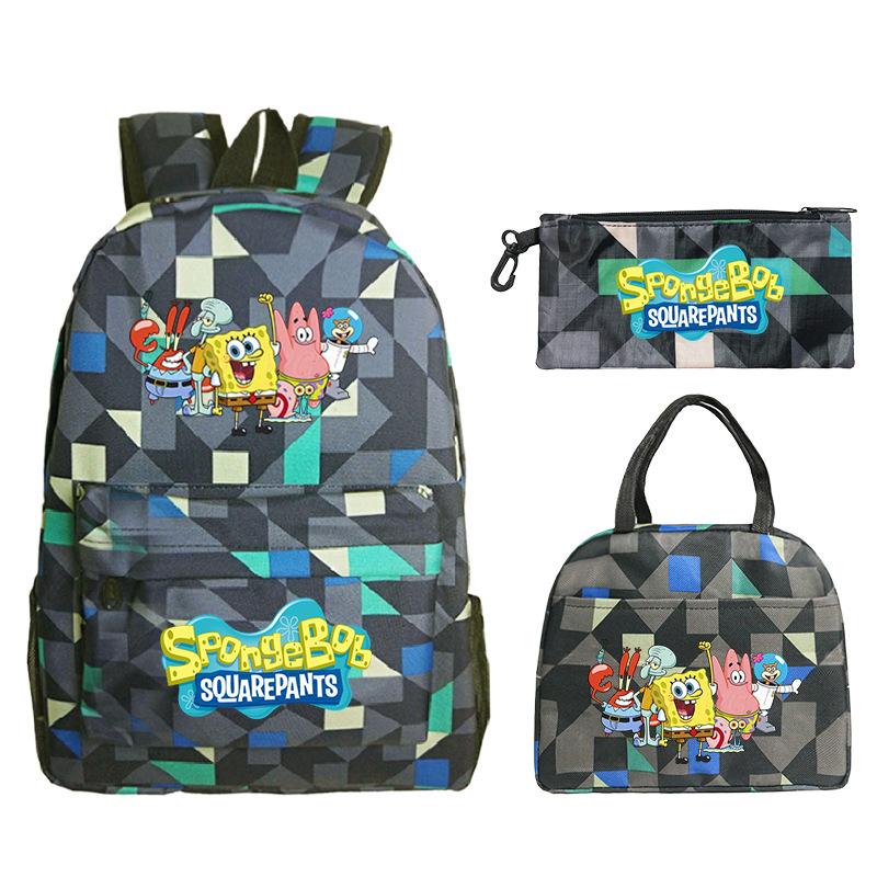 Campus Trend Leisure Children'S Animation Backpack Lightweight Large Capacity Primary And Secondary School Student School Bag Set