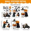 Cross-border new Halloween white ghost glass window decorative window sticker bat pumpkin window decal