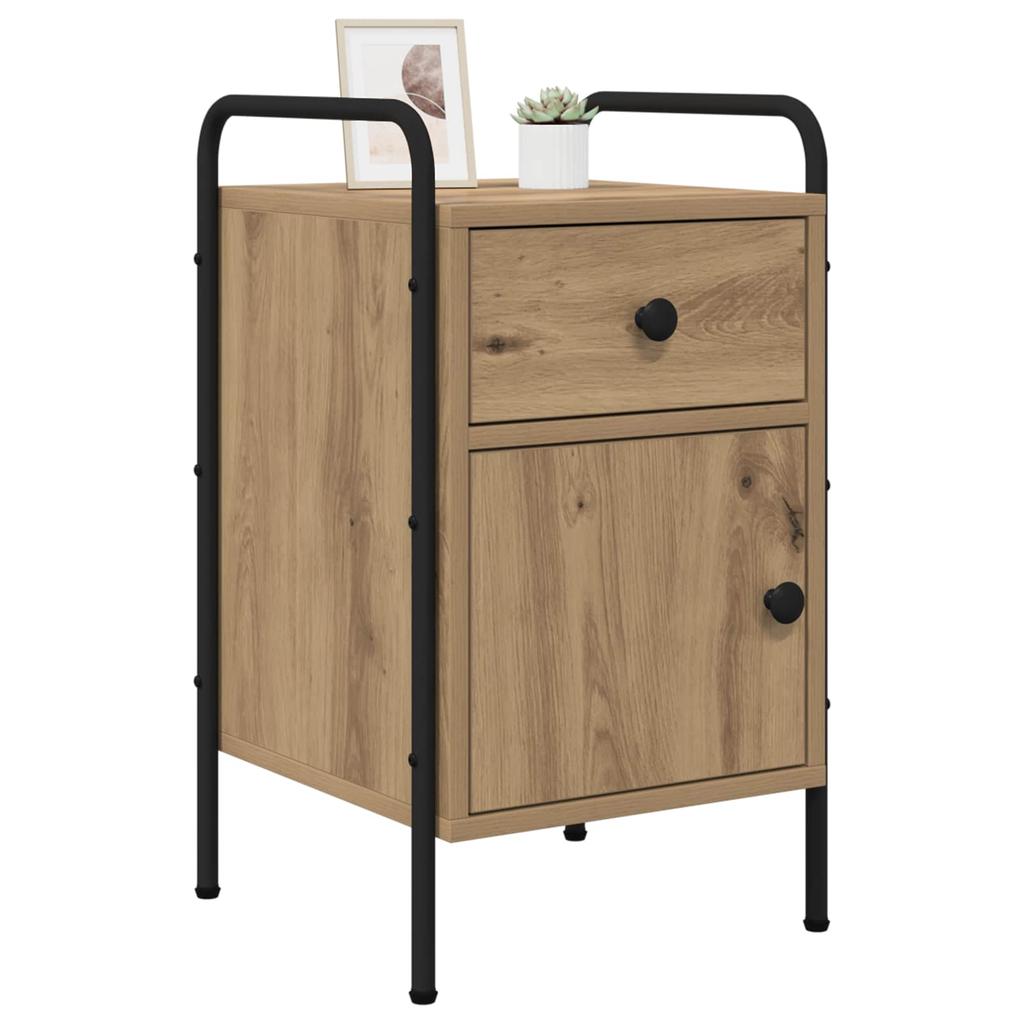 Nightstand 2 Pcs. Artisan Oak 35 X 36.5 X 61 Cm Engineered Wood
