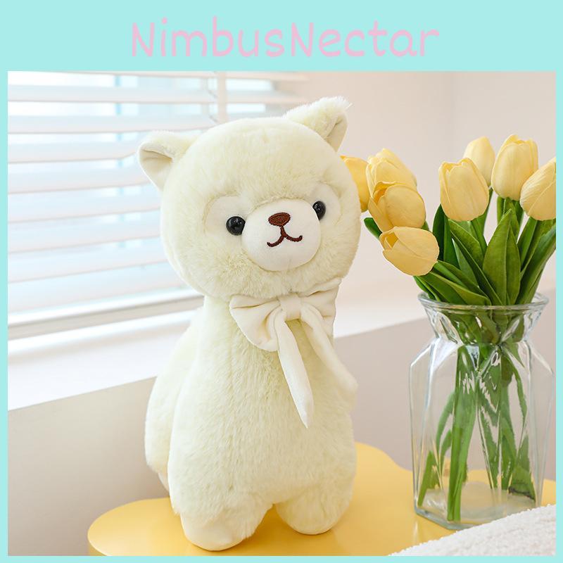 Bruke Alpaca Sløyfe Tegneserie Dyr Plysjdukke Barn Bursdagsgave Hjemmedekor