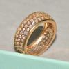 Anello Cerchio in Zircone con Intarsio Completo - Accessorio Moda Unisex