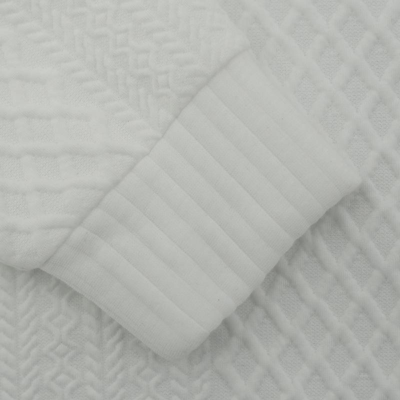 2023 Men's European Fit Stand Collar Long Sleeve Jacquard Knit Pullover Sweater