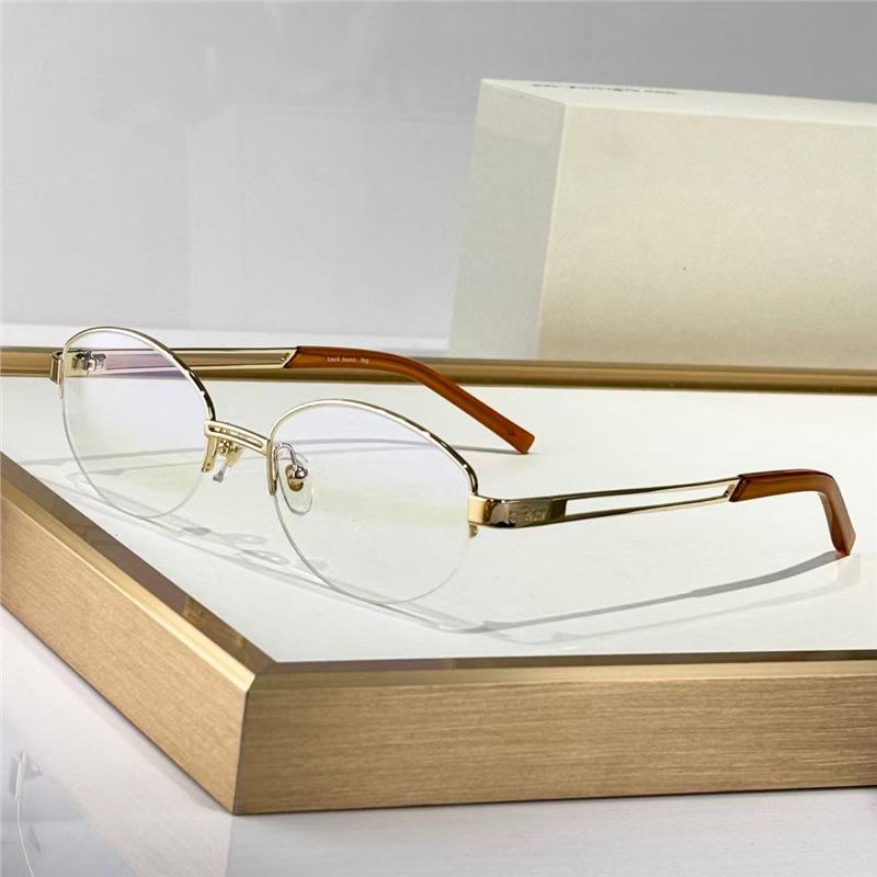 Lu Yuxiao Women's Retro Semi-Rimmed Glasses, Anti-UV & Blue Light, Gold Wire, Photochromic, Celebrity Style