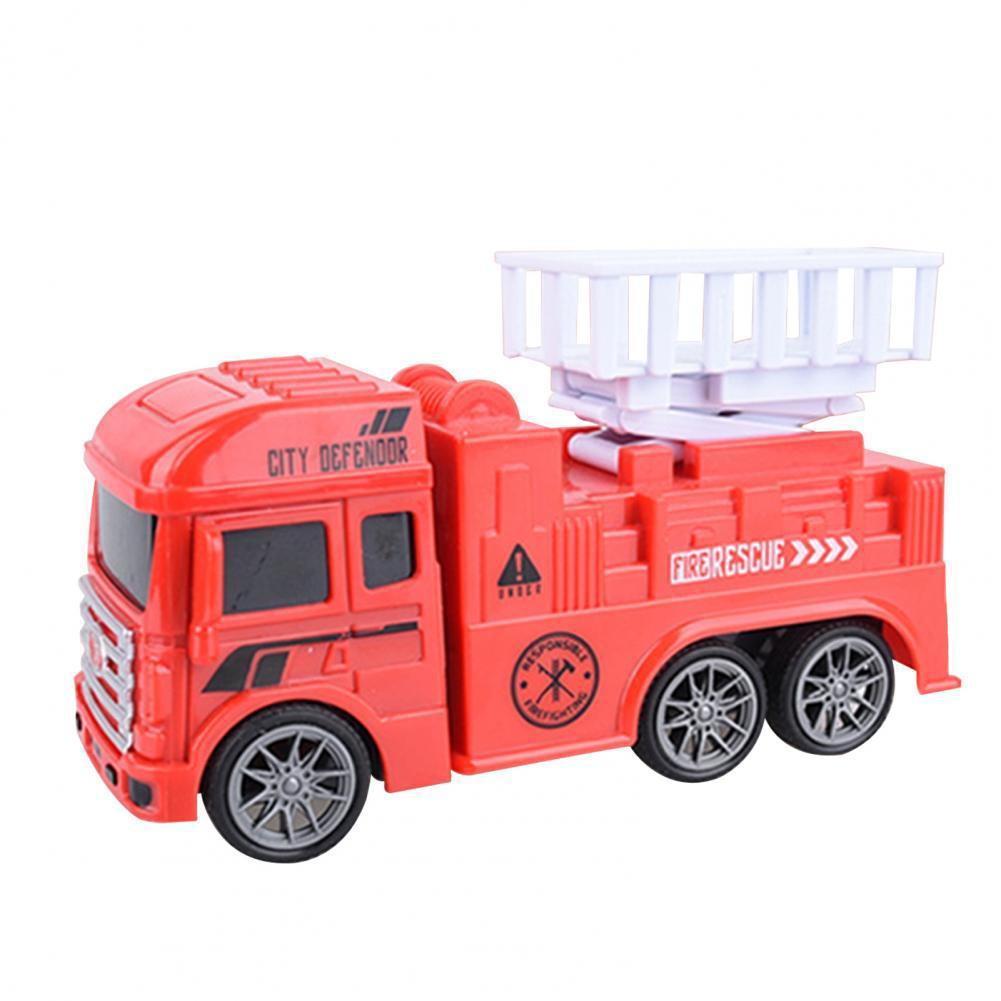 Fire Truck Toy Set Children's Inertial Ladder Lift Sprinkler Toy Diecast Engineering Car Models Fire Fighting Truck Toys for Kid