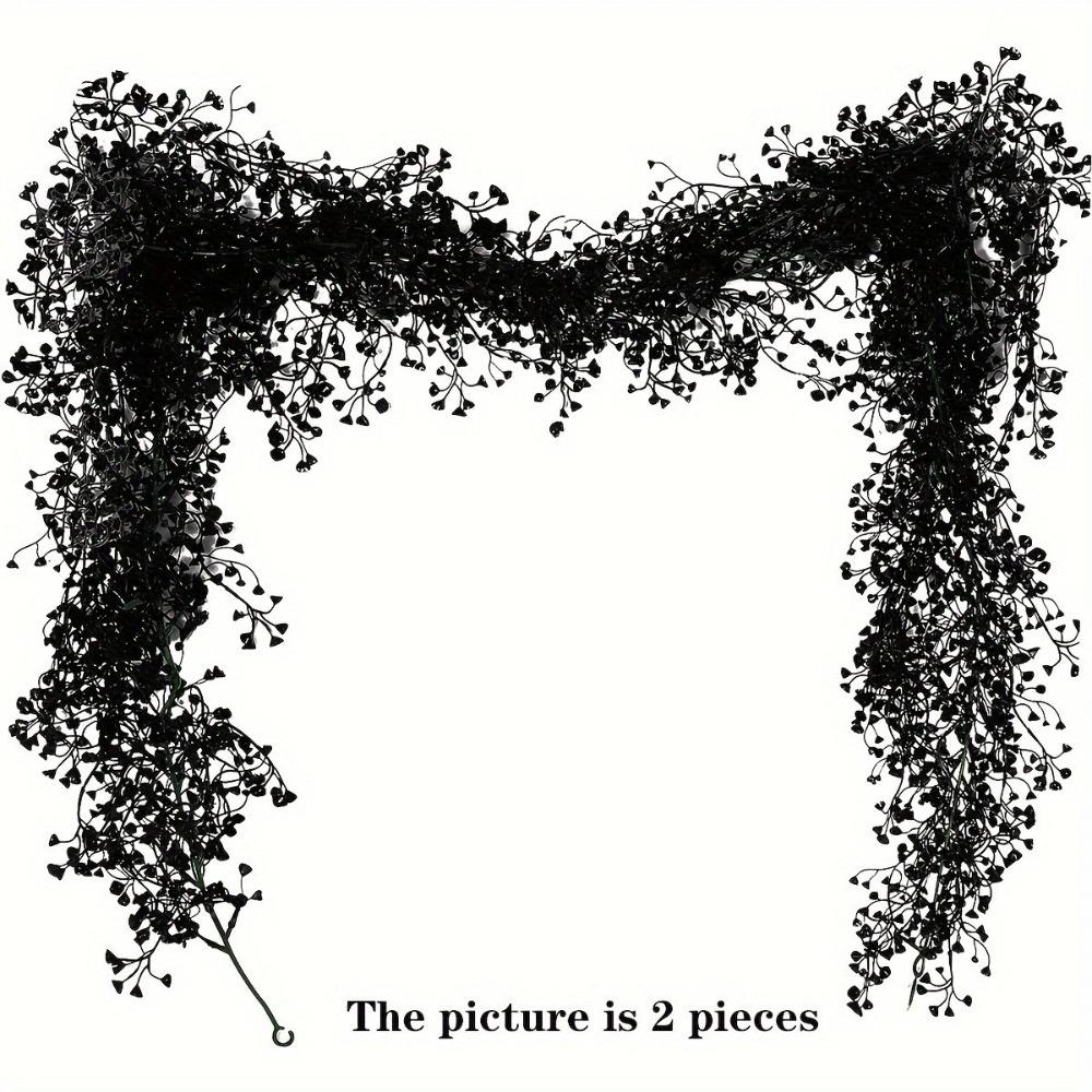 

Fall Garland Ferns Artificial Hanging Plant Realistic Vines Decor for 1PC Table Centerpiece чорний