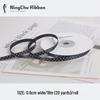 0.6cm Polka Dot Satin Ribbon for Gift Wrapping and DIY Crafts with Flower Bouquet Design