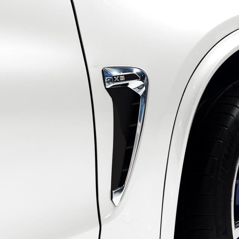 2Pcs Car-styling Front Fender Side Air Vent Cover Trim Accessories Shark Gills For BMW X Series X5 F15 X5M F85