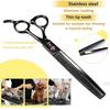 SANGELAR Conjunto de tesouras para animais de estimação, 8 polegadas, profissional, para animais de estimação, casa, cachorro grande, tesoura de lã, tesoura grande para animais de estimação, conjunto de ferramentas
