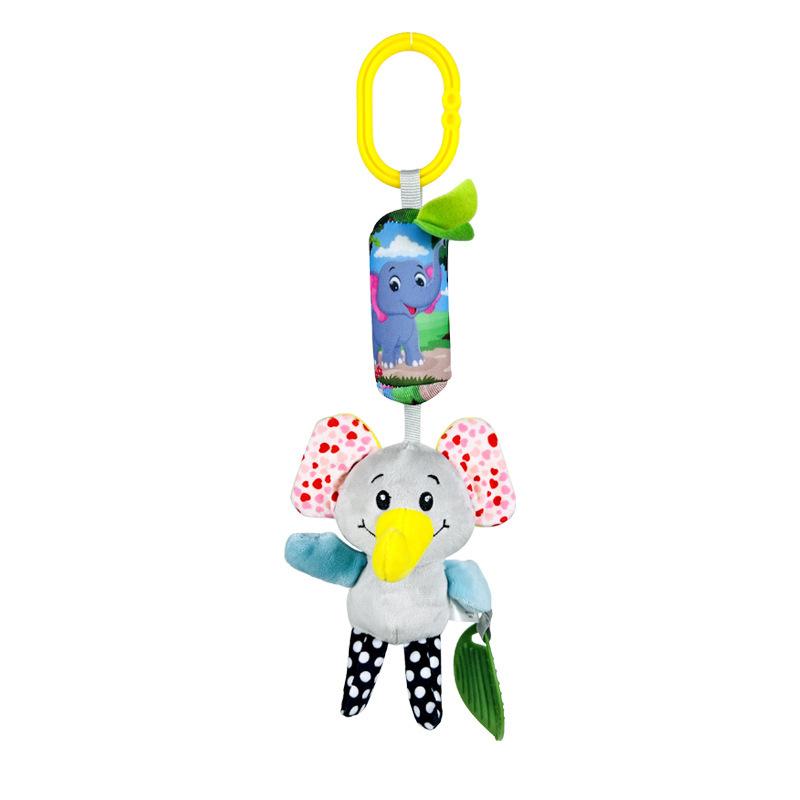 Soft Animal Hanging Handbells Rattles Plush Infant Baby Development Handle Sensory Toys WIth Teether Baby Toy for Newborn Gifts