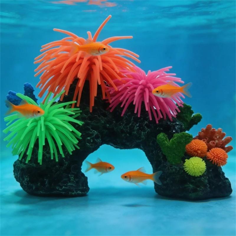 Realistic Corals Reef Aquariums Decoration Resins Fish Tanks Ornament For Natural Underwater Landscape P9YB