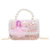 Charming Children's Mini Bag With Soft Polyester Material And Lovely Pearl Accents