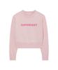 COVERNAT WOMAN Cooper Logo Round Neck Knit Light Pink