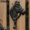 Cast Iron Retro Horse Shaped Hooks Wall-mounted Decorative Hooks Household Coat and Hat Hooks Outdoor  Indoor Use Yard Garden Farm Villa Hooks
